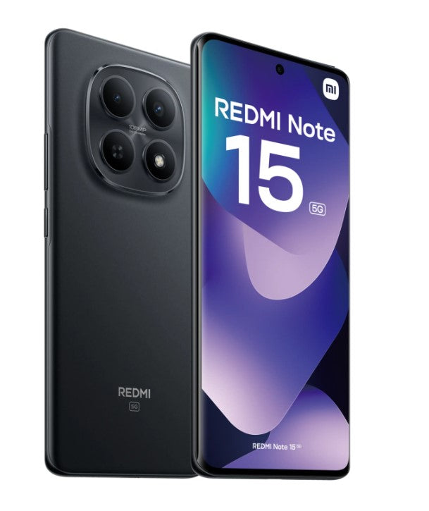 Xiaomi Redmi Note 15 5G, Negro, 256 GB, 8 GB RAM, 6.77" AMOLED FHD+, Snapdragon 6 Gen 3, 5520 mAh