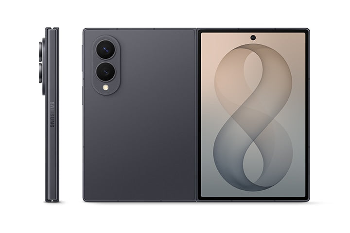 Samsung Galaxy Z Fold8 256 GB Grafito, vista frontal, trasera y lateral